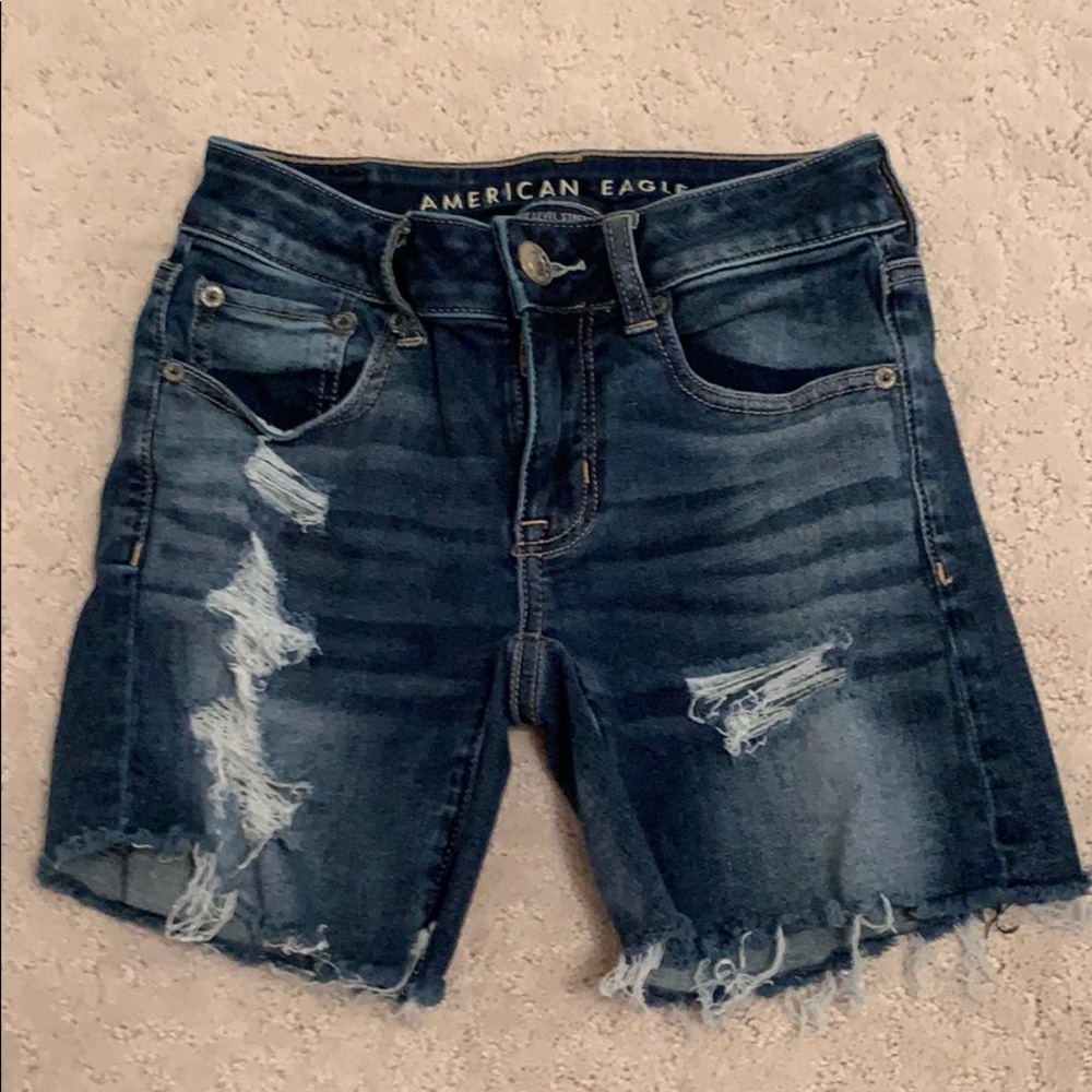 American eagle denim ripped shorts